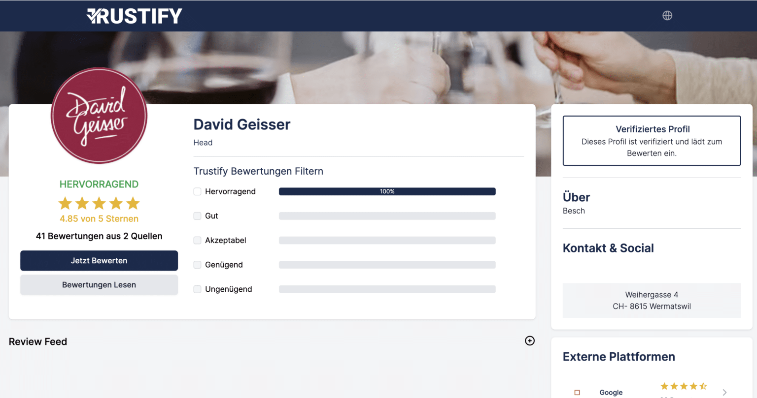 David Geisser Profil bewerten 2023 04 29 19 13 47